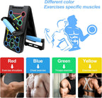 Tabla de Flexiones Multifuncional con Soporte Antideslizante y 2 Cuerdas de Tracción, Portátil para Fitness Muscular