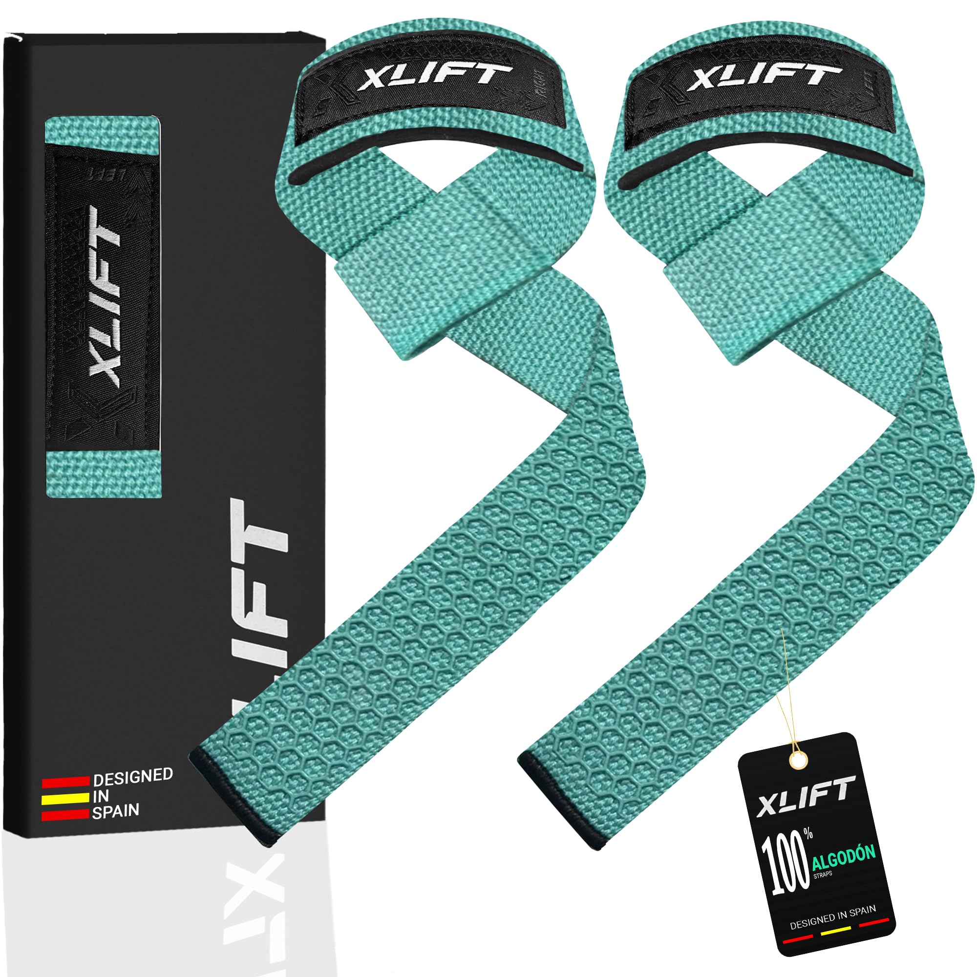 XLIFT Straps Gym. Correas Levantamiento de Pesas - Powerlifting