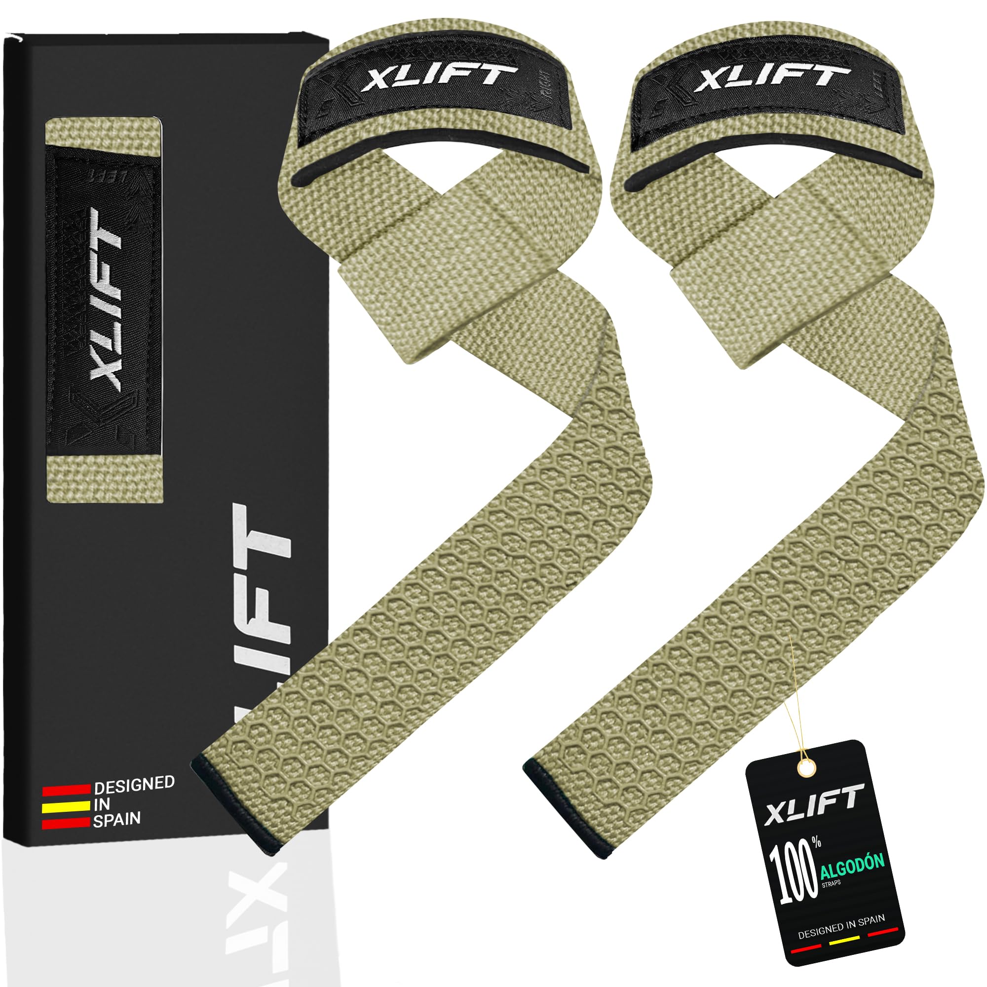 XLIFT Straps Gym. Correas Levantamiento de Pesas - Powerlifting