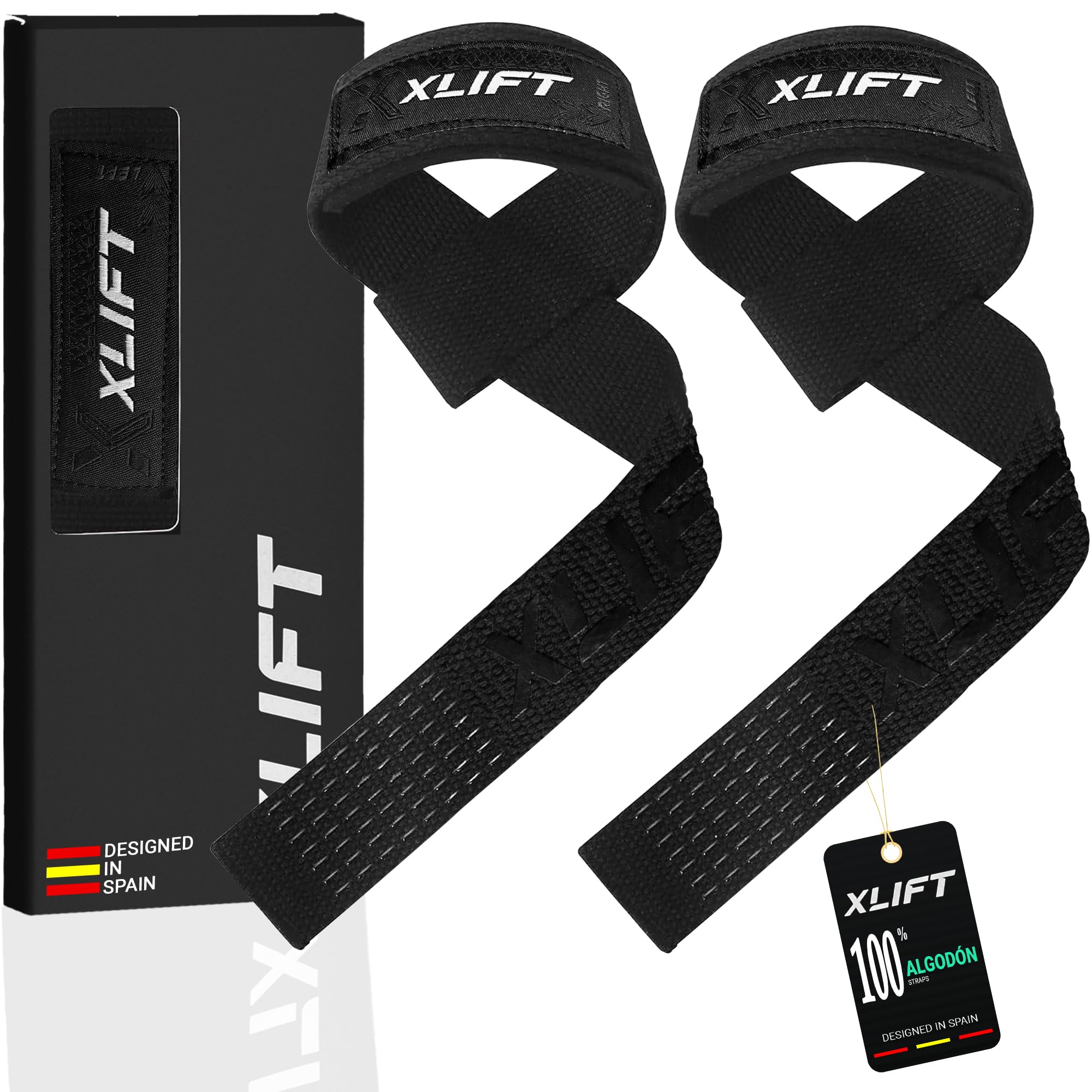 XLIFT Straps Gym. Correas Levantamiento de Pesas - Powerlifting