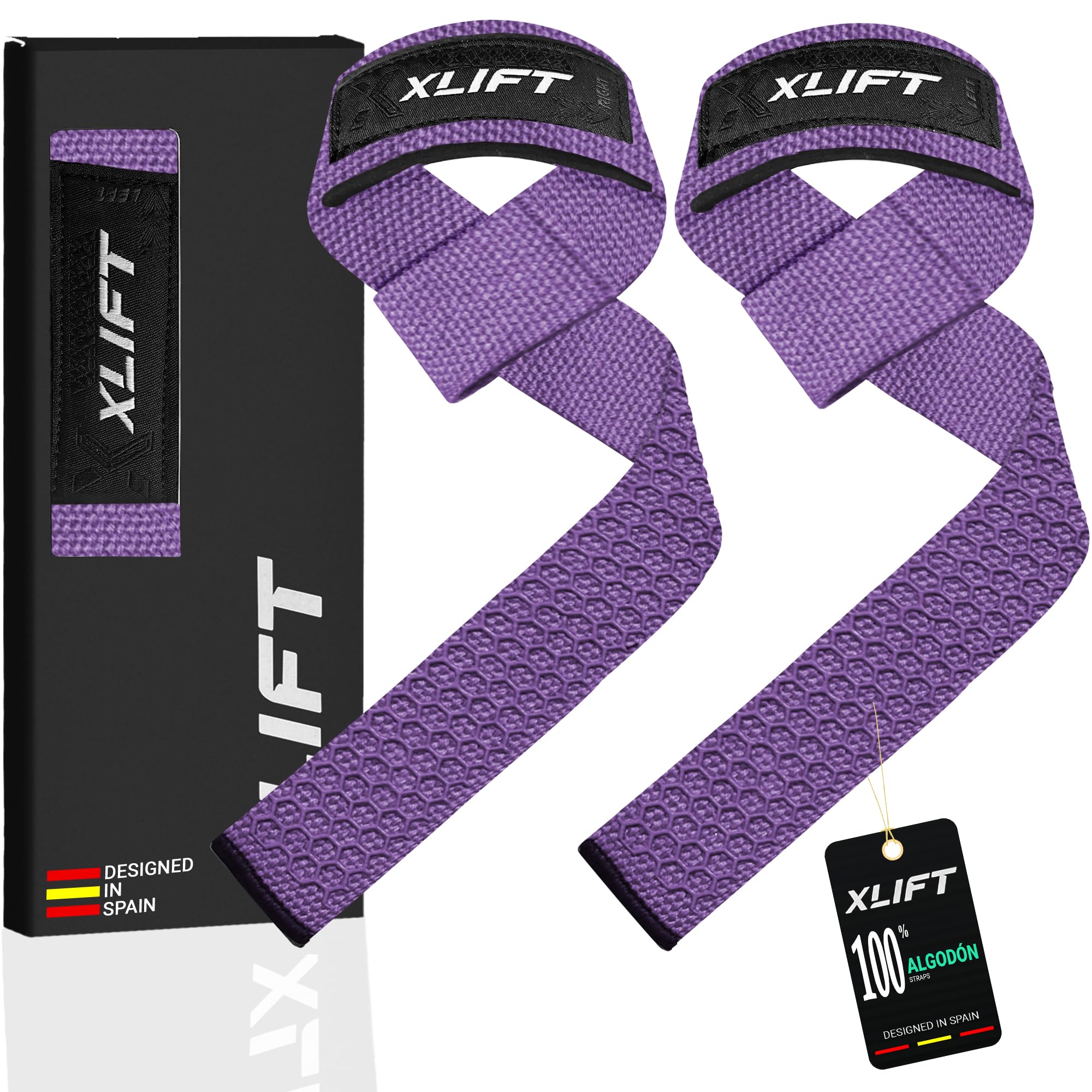 XLIFT Straps Gym. Correas Levantamiento de Pesas - Powerlifting