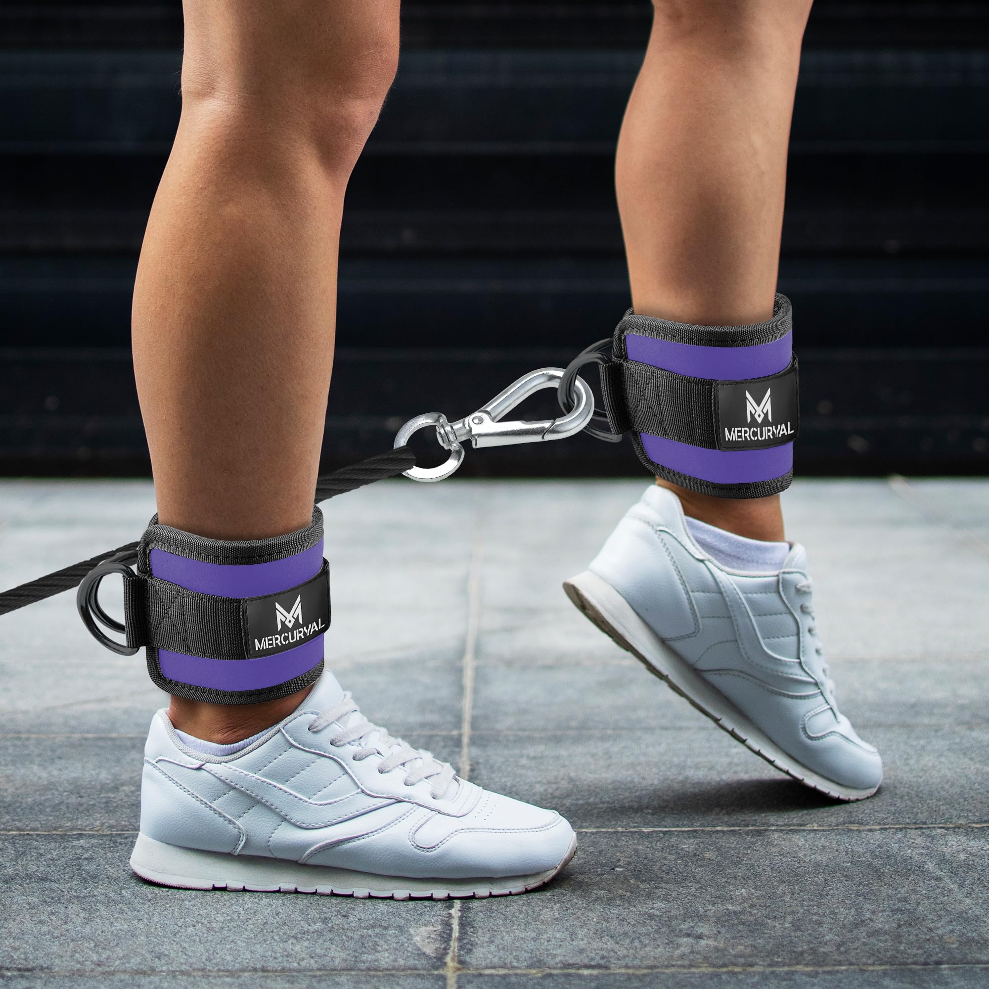 Pack 2 Tobilleras Poleas Gym - Tobillera para Polea Acolchado para Mujeres y Hombres