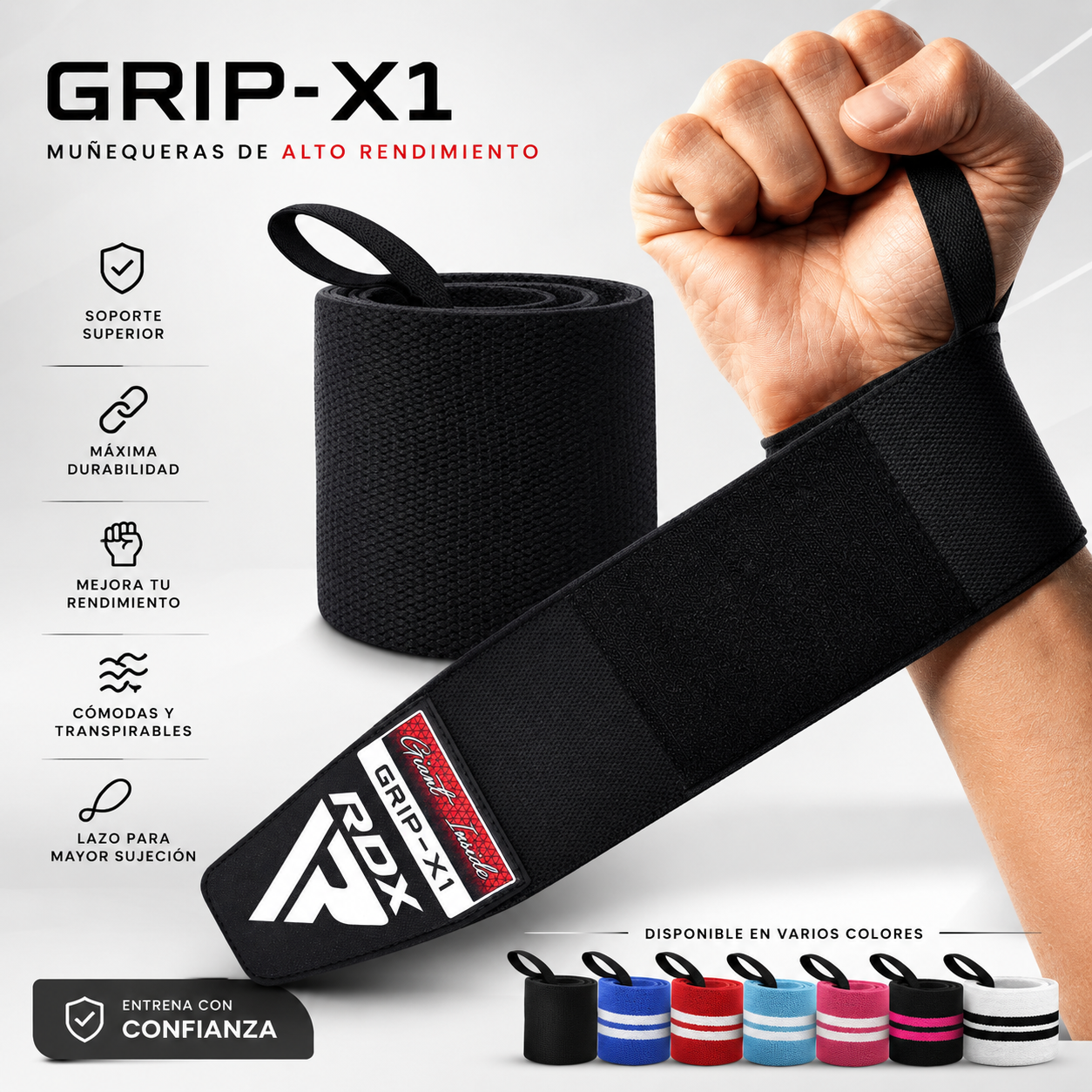 RDX Muñequeras Gym Powerlifting Correas de Levantamiento